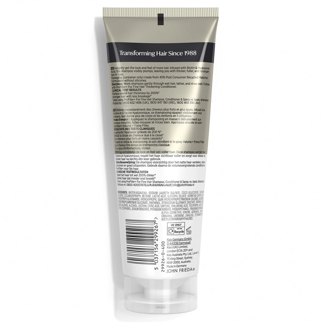 John Frieda PROfiller+ For Fine Hair Volumizing Conditioner 250 ml
