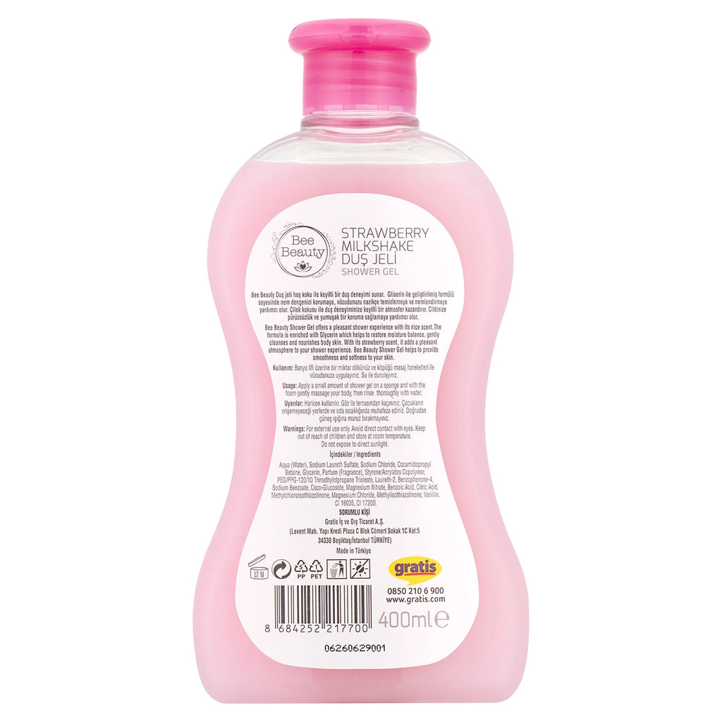 Bee Beauty Shower Gel Strawberry Milkshake 400 ml