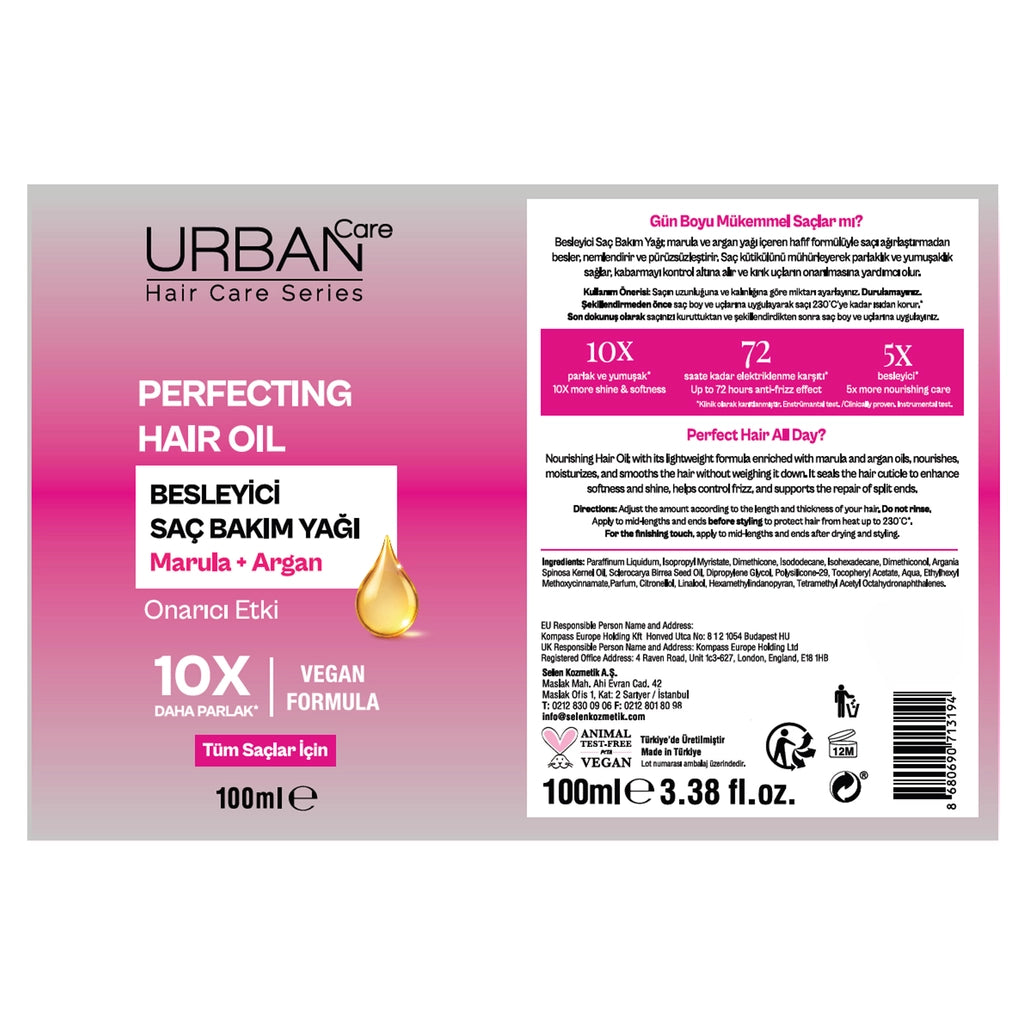 Urban Care Perfecting Nourishing Shining Hair Care Oil 100 ml