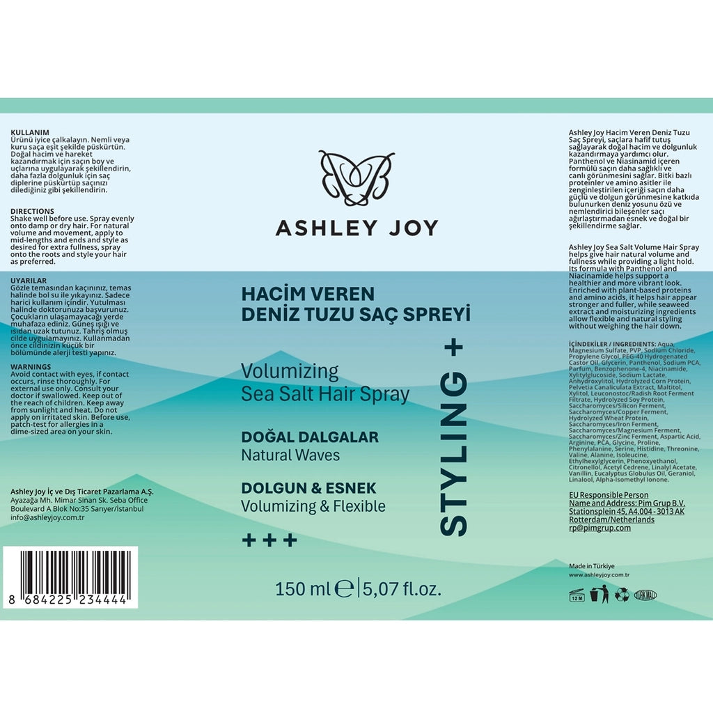 Ashley Joy Wave-Giving &amp; Styling Effect Sea Salt Hair Spray 150 ml