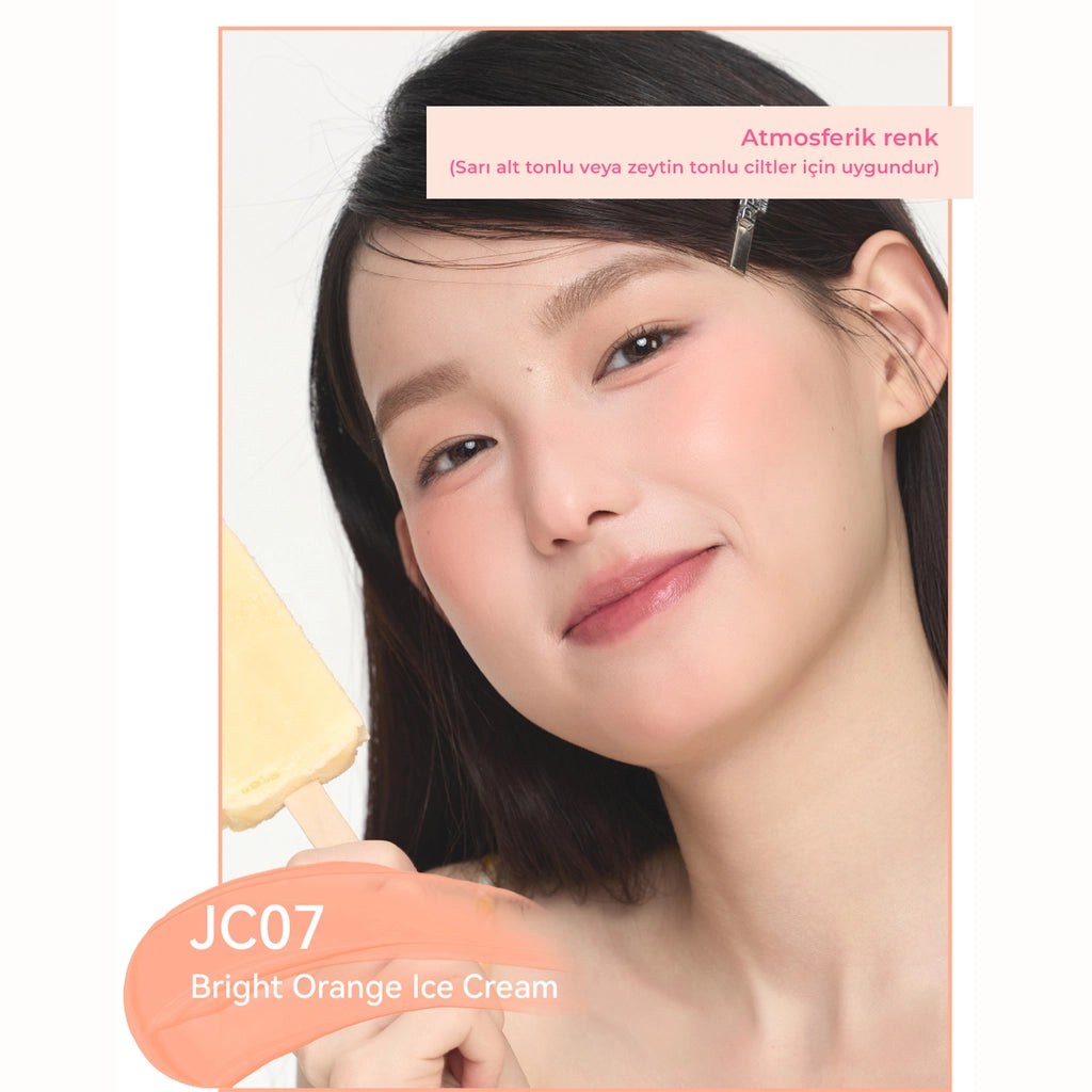 AZTK Liquid Blush Jelly Effect Liquid Blush JC07 Bright Orange Ice Cream