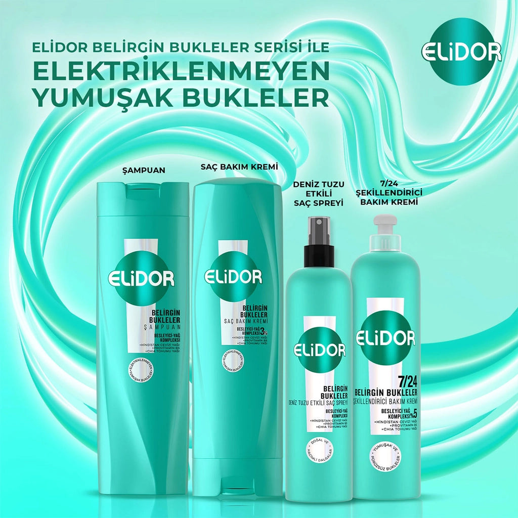 Elidor Defined Curls 24/7 Styling Hair Care Cream 240 ml x 2