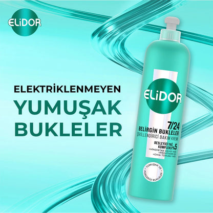 Elidor Defined Curls 24/7 Styling Hair Care Cream 240 ml x 2