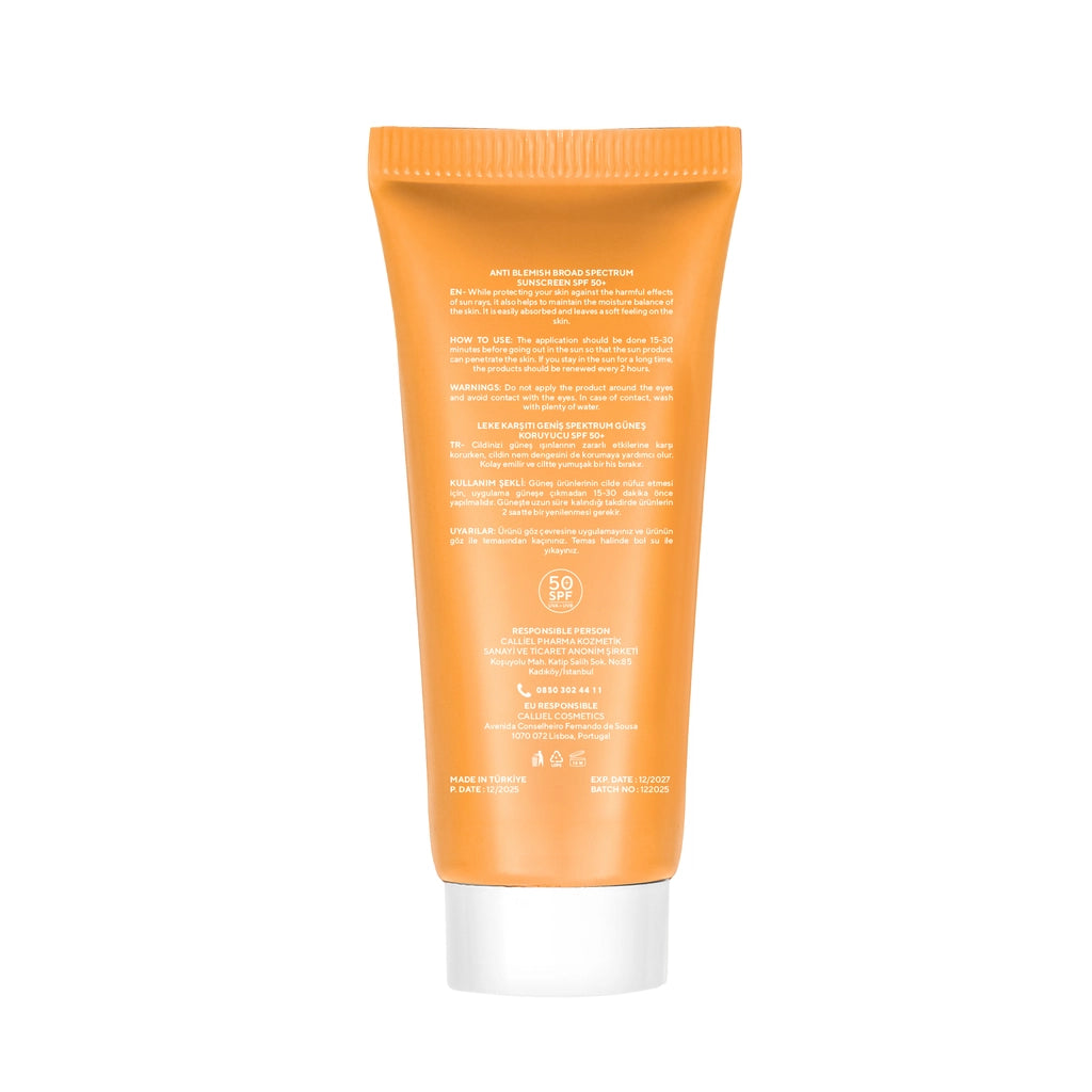 Calliel Anti-Blemish Glutathione Effective High Protection SPF50 Facial Sun Cream for All Skin 50 ml