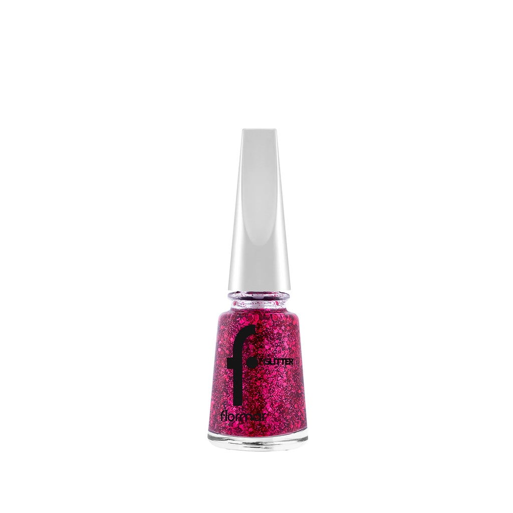 Flormar Glitter Translucent Glitter Nail Polish GL03 Ruby Light