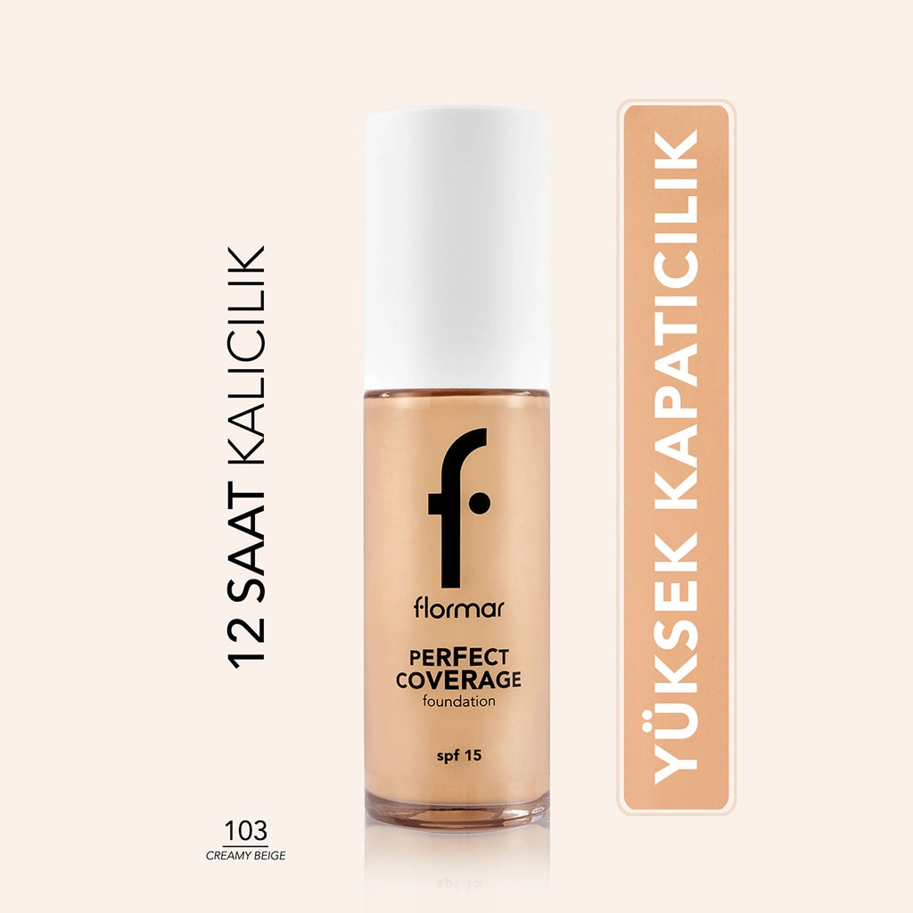 Flormar Perfect Coverage Foundation 105 Porcelain Ivory