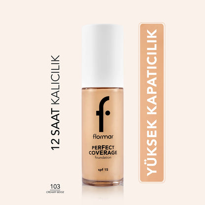 Flormar Perfect Coverage Foundation 105 Porcelain Ivory