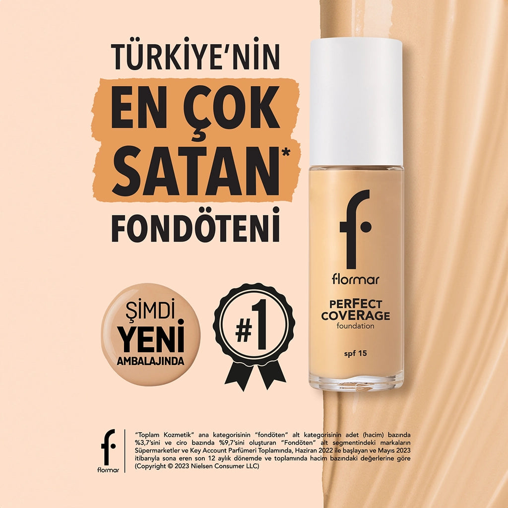 Flormar Perfect Coverage Foundation 105 Porcelain Ivory