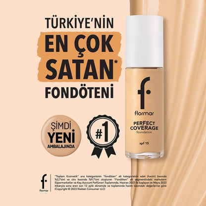Flormar Perfect Coverage Foundation 105 Porcelain Ivory