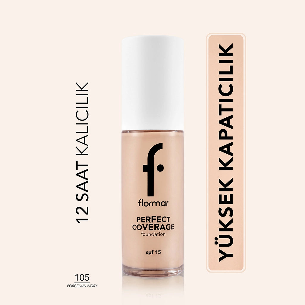 Flormar Perfect Coverage Foundation 105 Porcelain Ivory