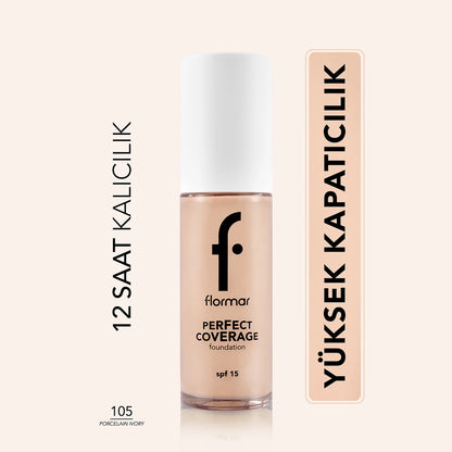 Flormar Perfect Coverage Foundation 105 Porcelain Ivory