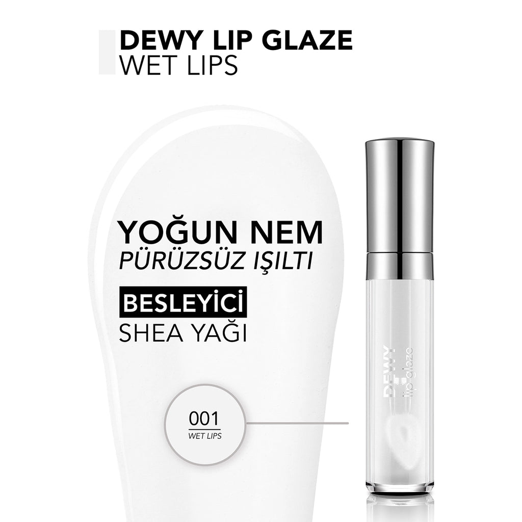 Flormar Dewy Lip Glaze Lip Gloss 001 Wet Lips