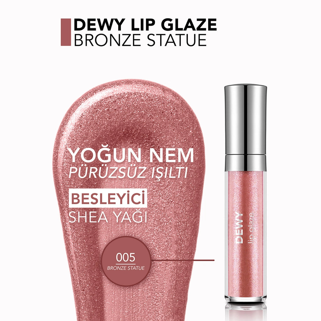 Flormar Dewy Lip Glaze Lip Gloss 005 Bronze Statue