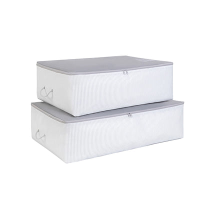 Ocean Home Set of 2 Gray Color Stuff &amp; Things Storage Box