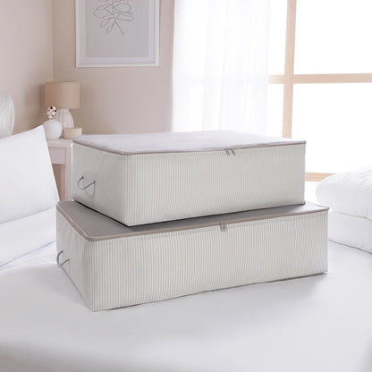 Ocean Home Set of 2 Gray Color Stuff &amp; Things Storage Box