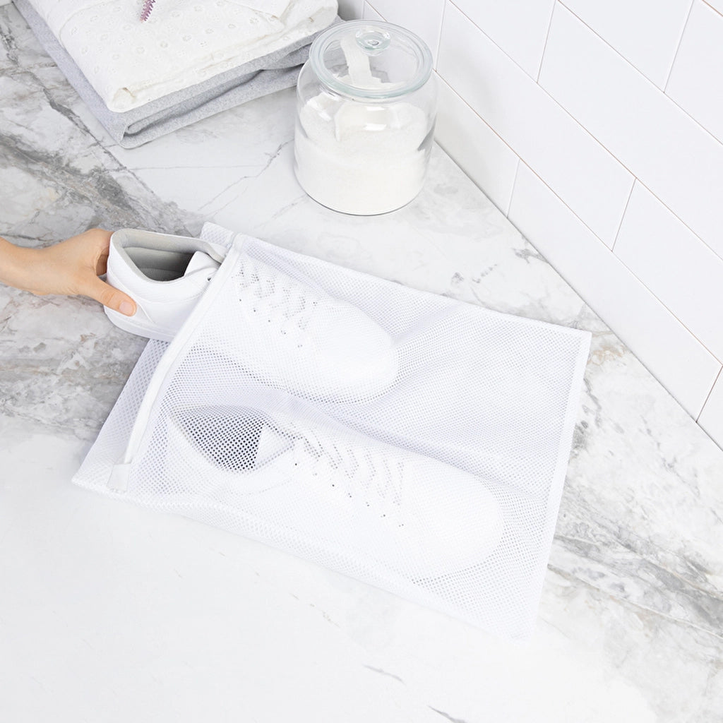 Ocean Home White Color Shoe Washing Net 35 x 40 cm
