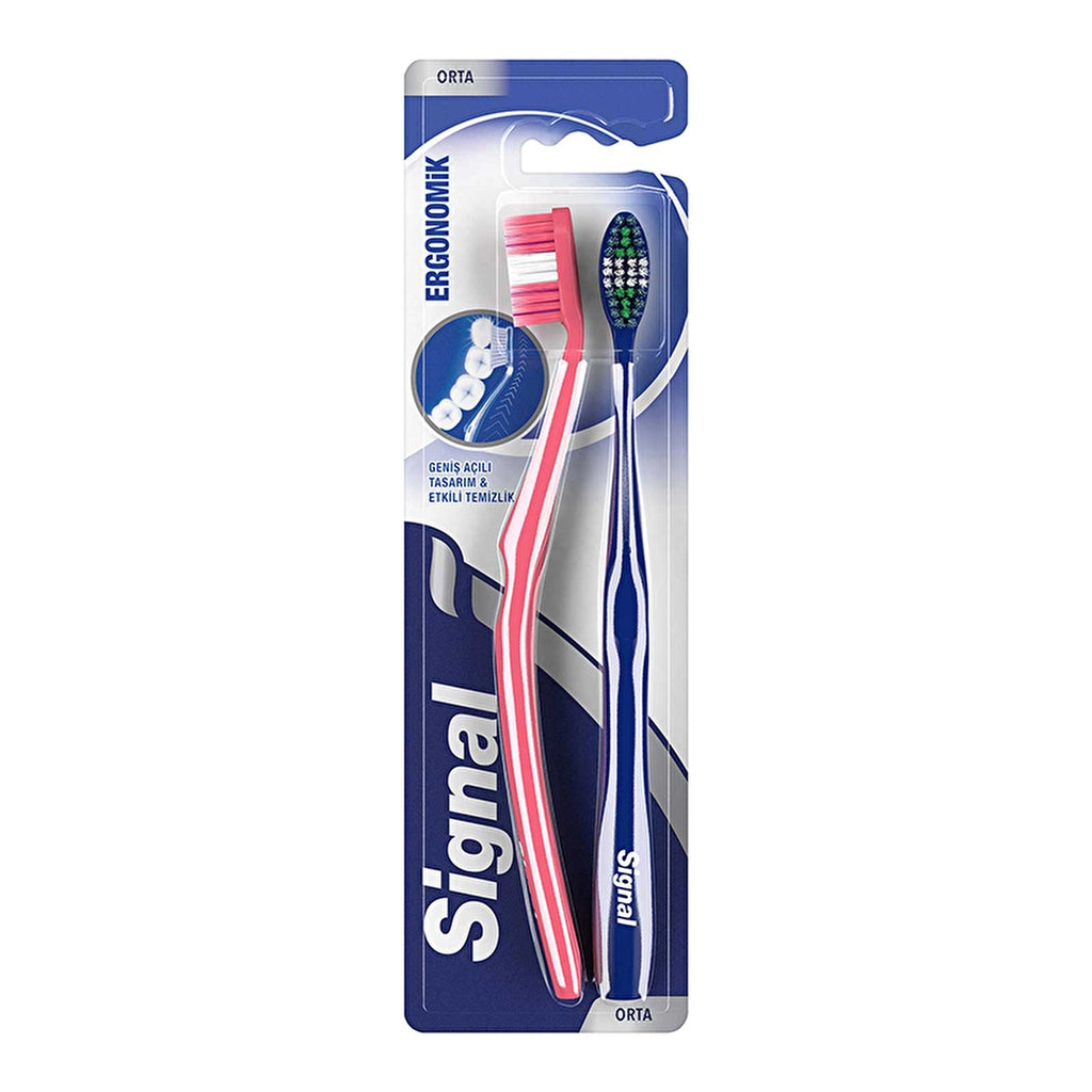 Signal Ergonomic Toothbrush 1+1 (Medium)