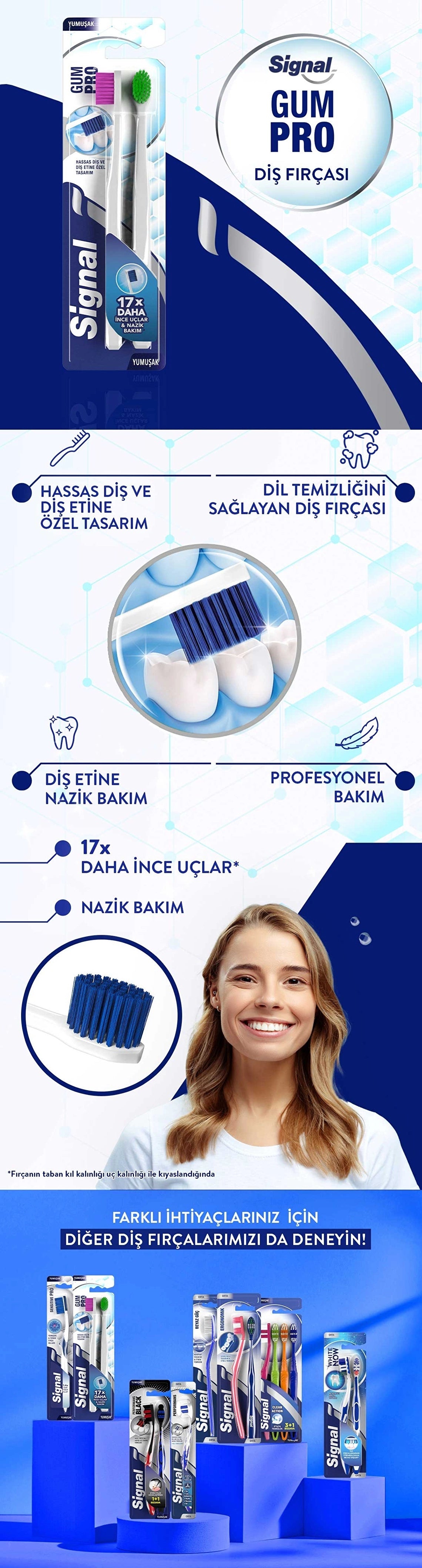 Signal Gum Pro Gentle Care Toothbrush 1+1 (Soft)