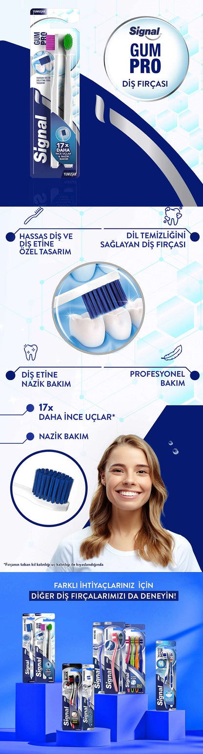 Signal Gum Pro Gentle Care Toothbrush 1+1 (Soft)