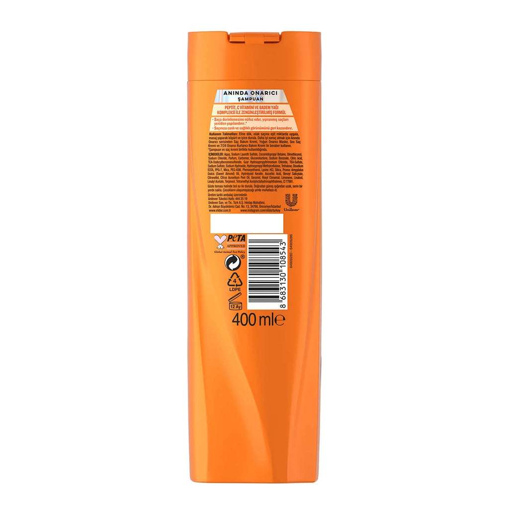 Elidor Instant Repair Hair Care Shampoo 400 ml