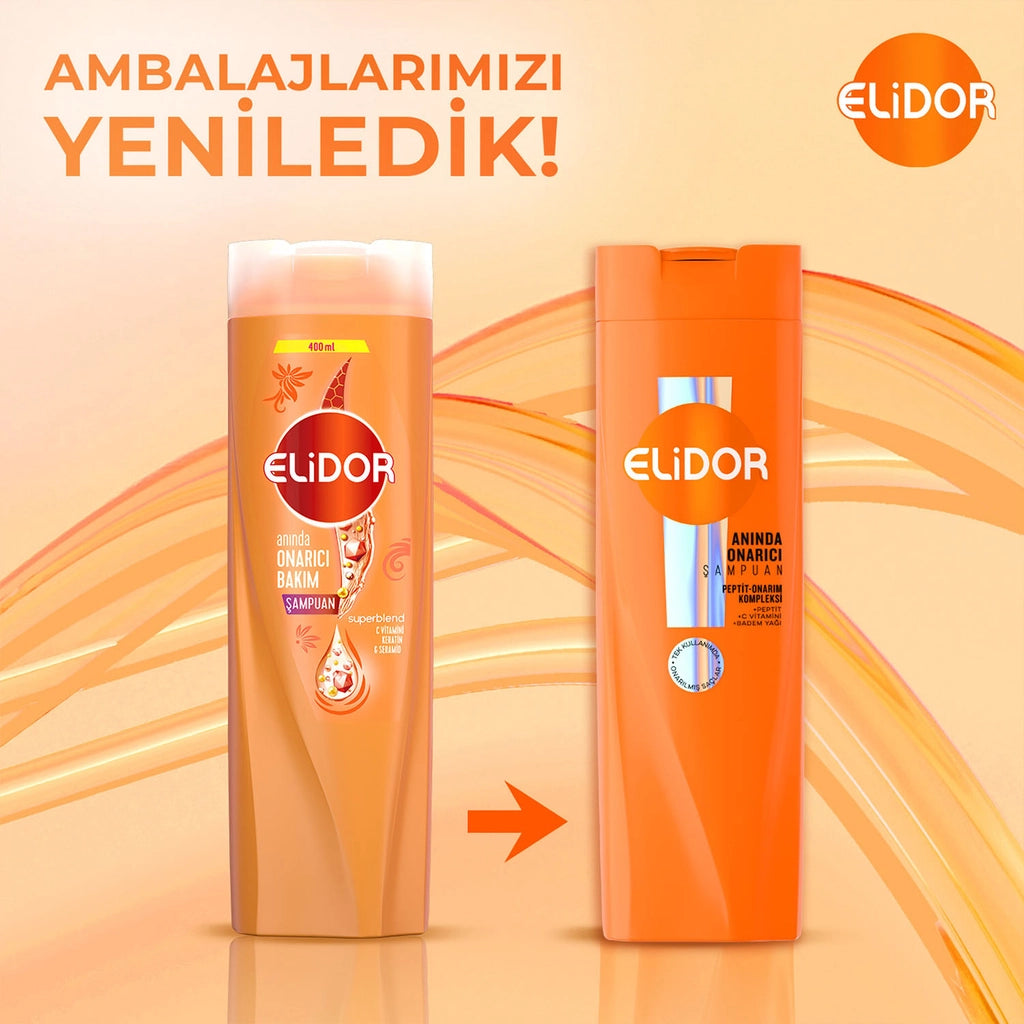 Elidor Instant Repair Hair Care Shampoo 400 ml