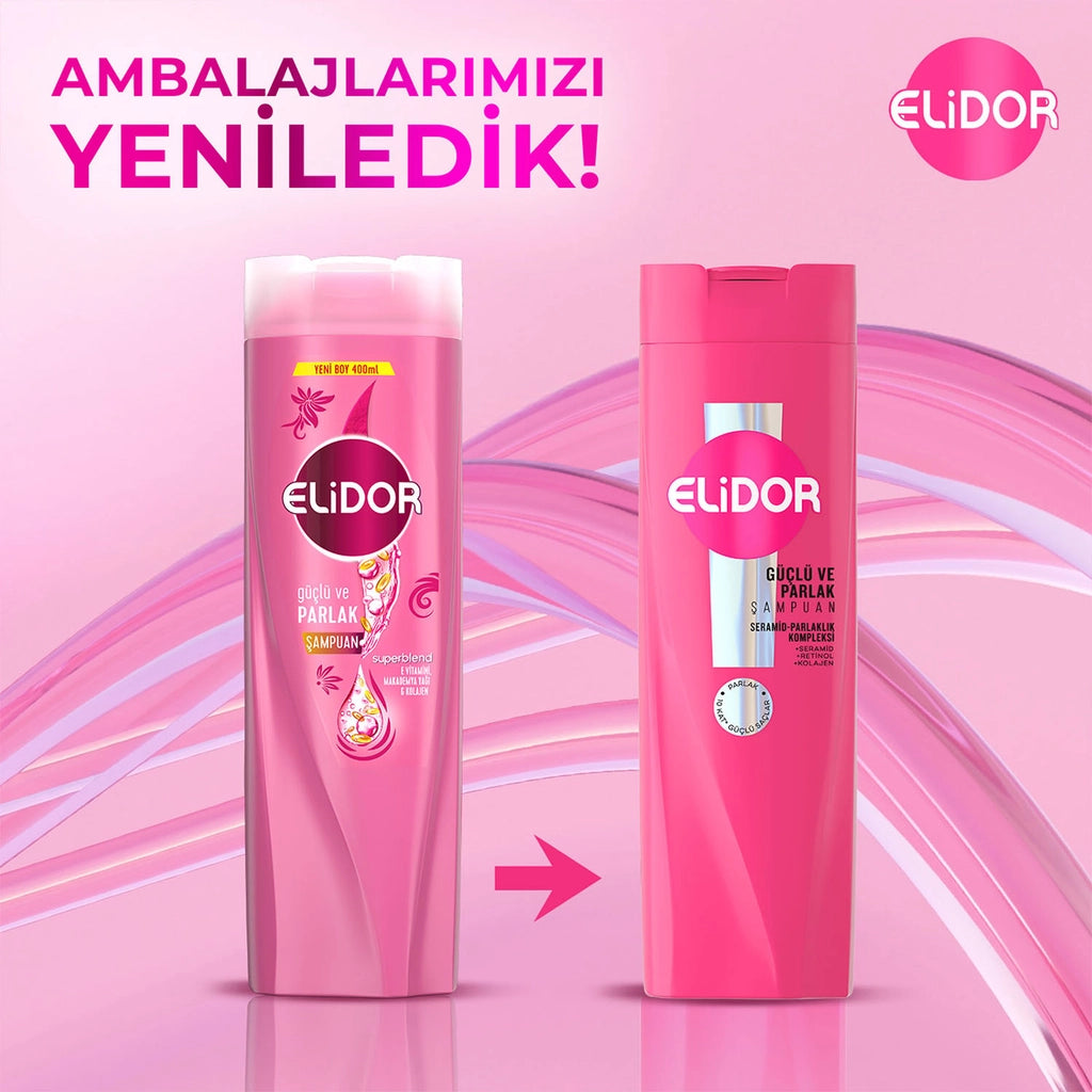 Elidor Strong and Shiny Hair Care Shampoo 400 ml