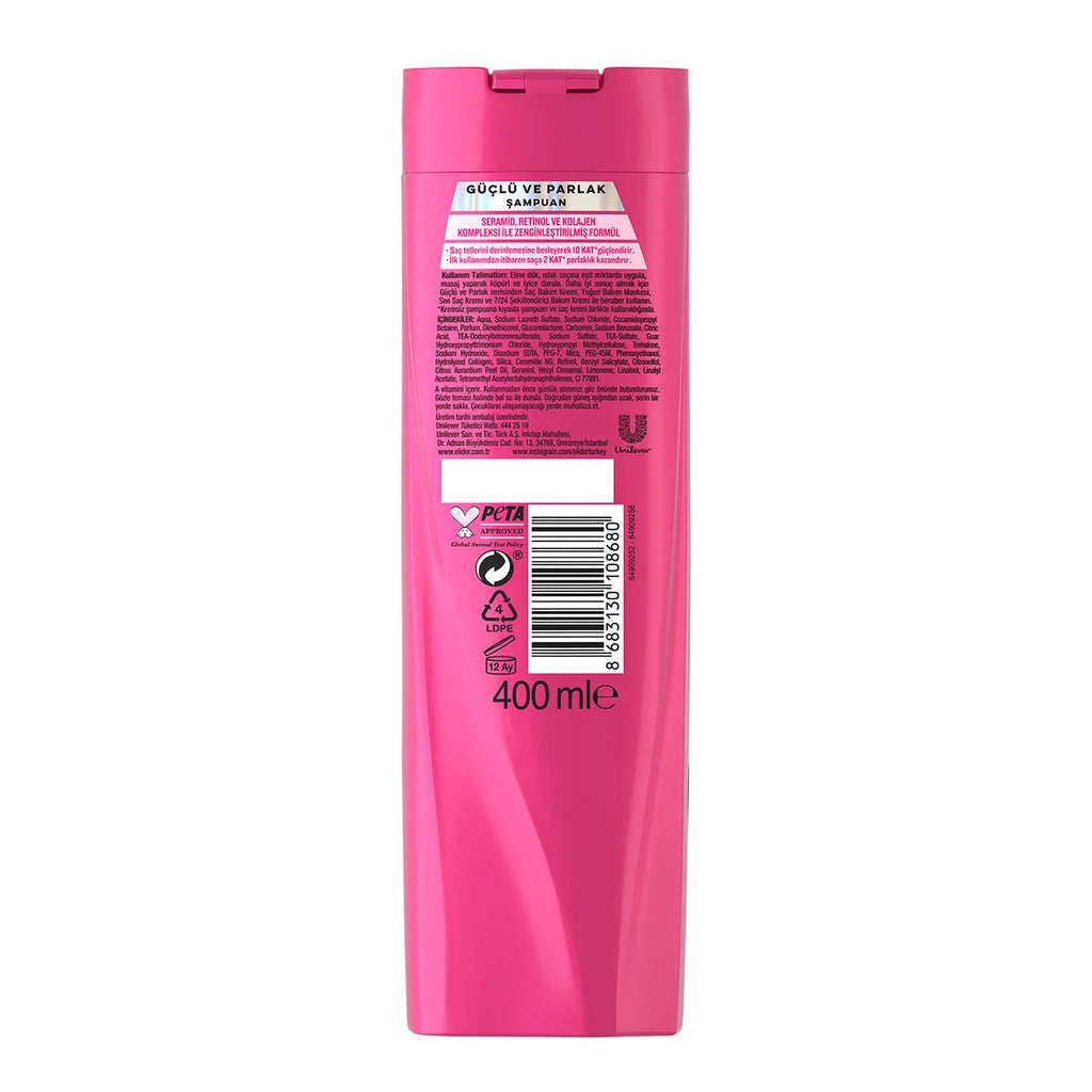 Elidor Strong and Shiny Hair Care Shampoo 400 ml