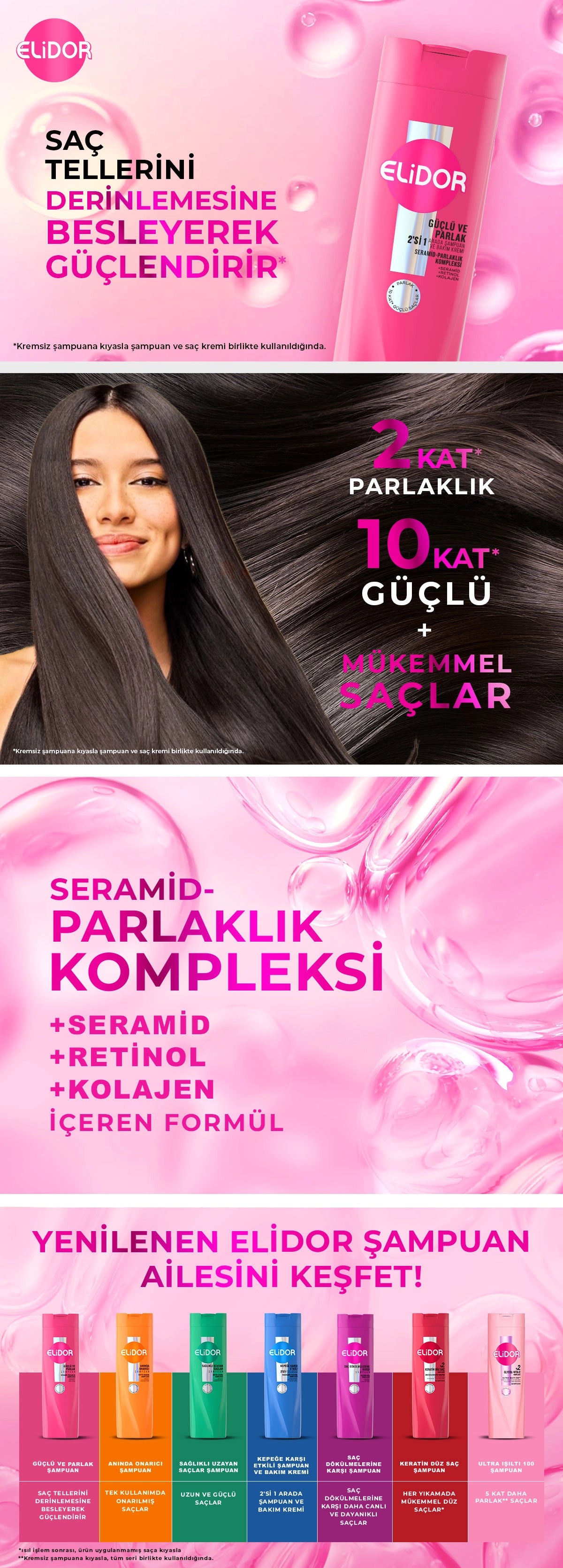 Elidor Shampoo and Conditioner Strong and Shiny 400 ml