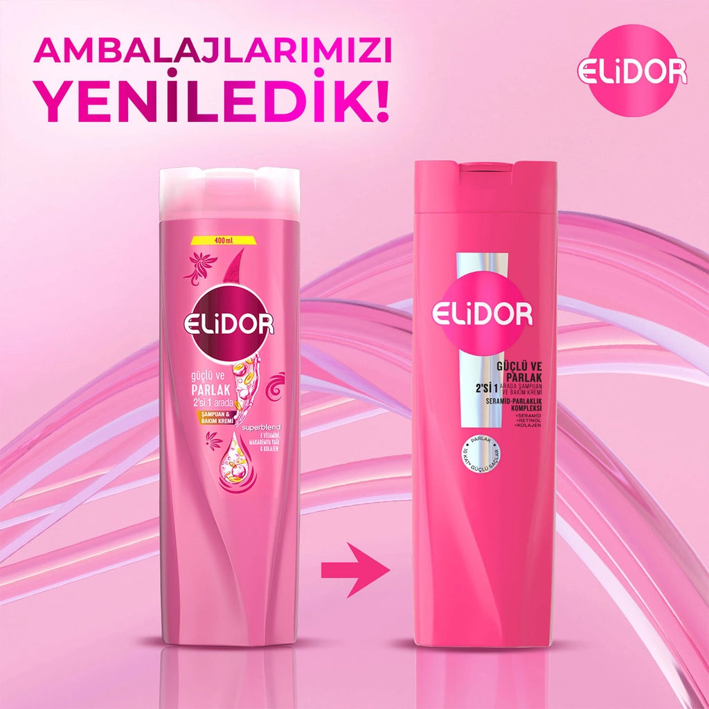 Elidor Shampoo and Conditioner Strong and Shiny 400 ml