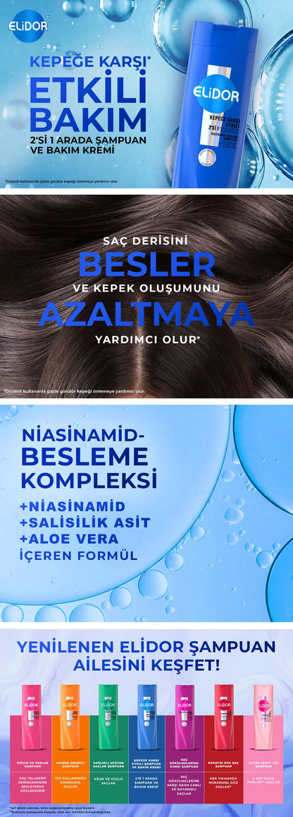 Elidor Shampoo and Conditioner Effective Against Dandruff 400 ml