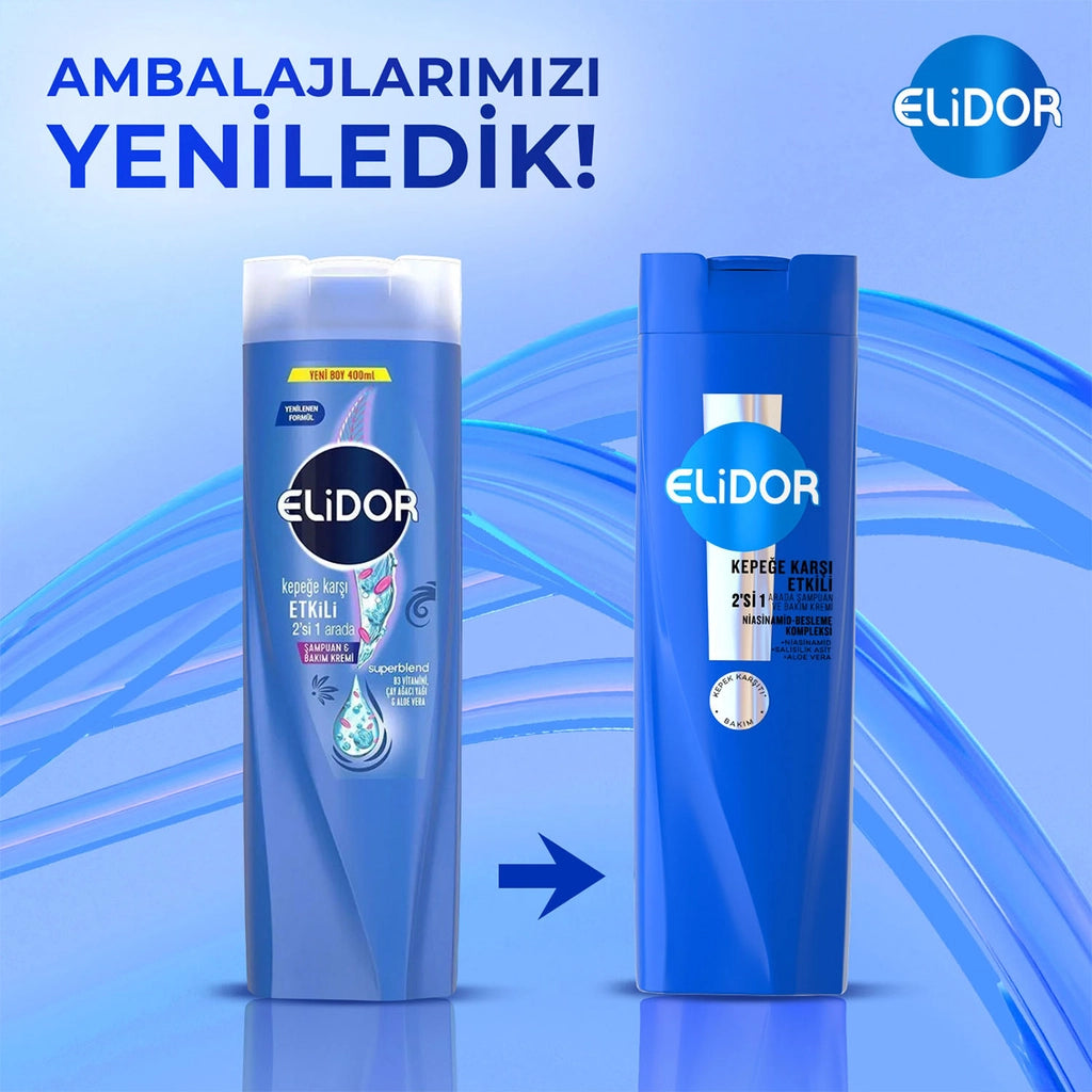 Elidor Shampoo and Conditioner Effective Against Dandruff 400 ml