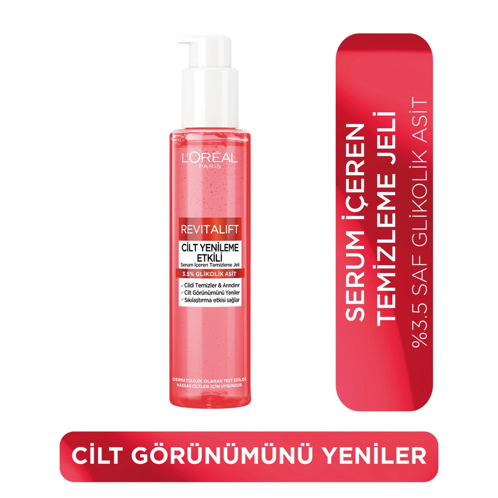 Loreal Paris Revitalift Skin Renewal Effective Cleansing Gel 150 ml (Glycolic Acid)