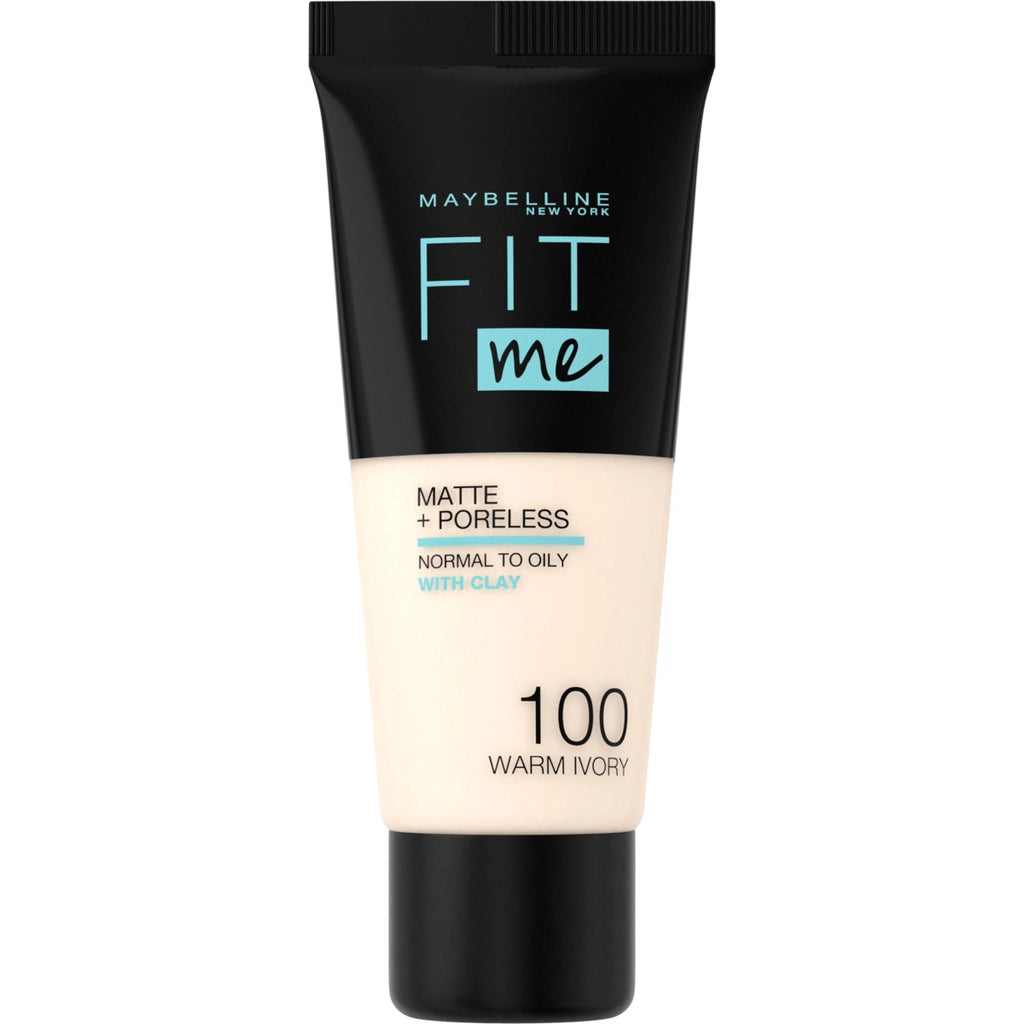 Maybelline New York Fit Me Matte+Poreless Foundation 100 Warm Ivory