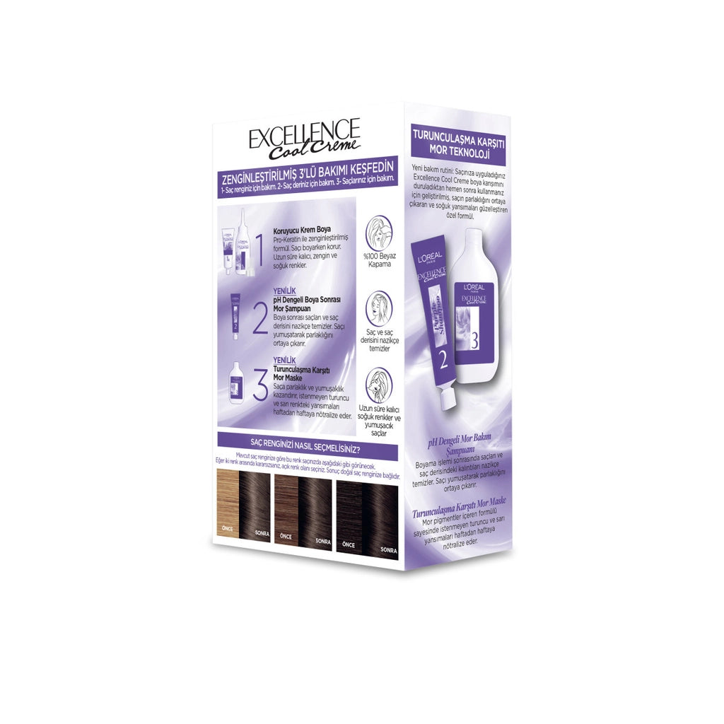 Loreal Paris Excellence Cool Creme Hair Dye 6.11 Extra Ashy Dark Auburn