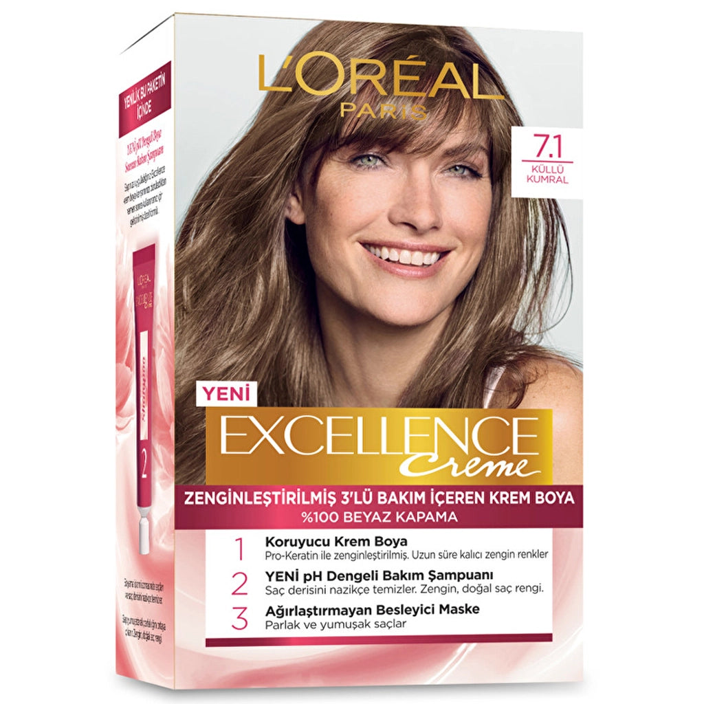 Loreal Paris Excellence Creme Hair Dye - 7.3 Golden Auburn