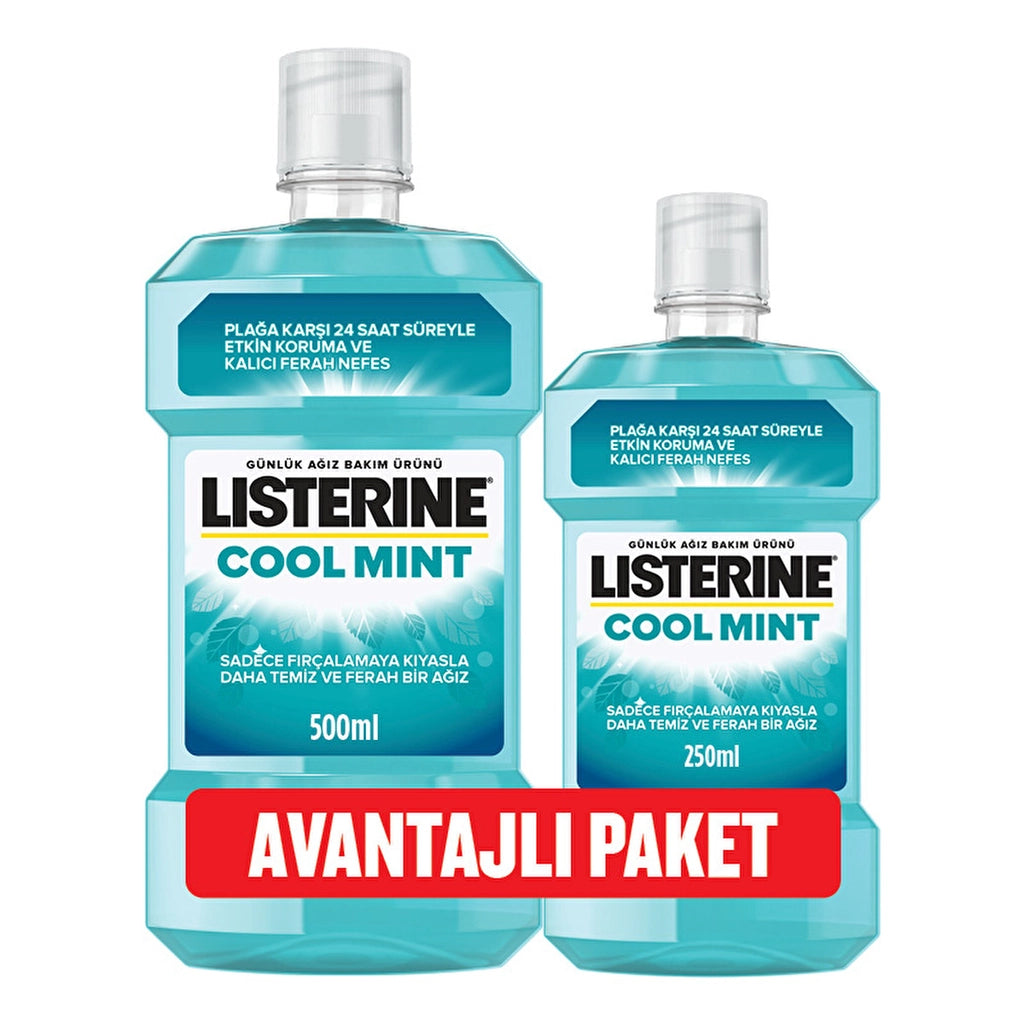 Listerine Cool Mint Oral Care Water 500 ml + 250 ml