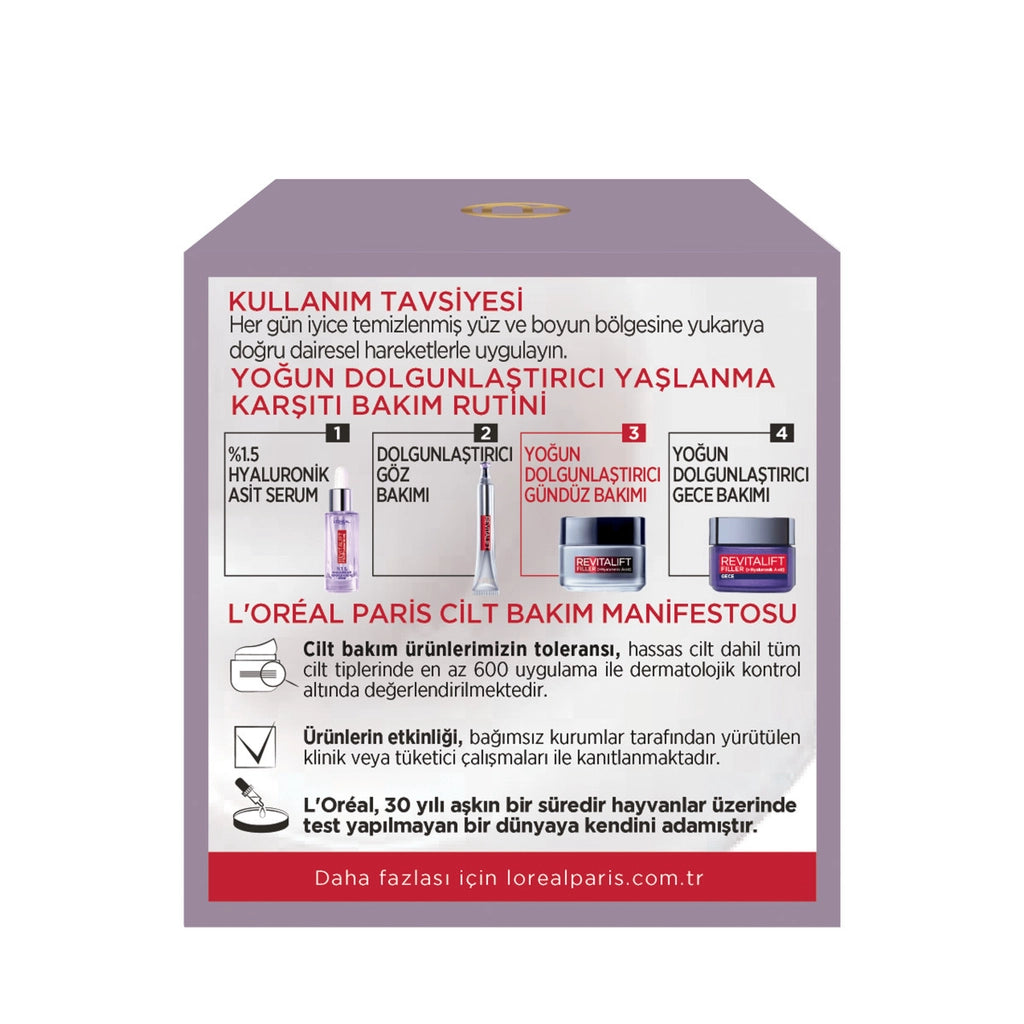 Loreal Paris Revitalift Filler Intensive Plumping Hyaluronic Acid Anti-Aging Day Cream 5