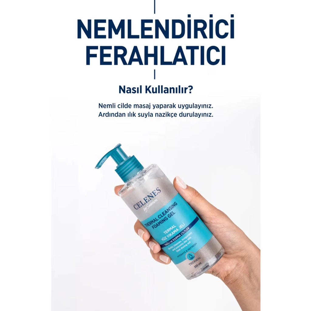 Celenes Thermal Moisturizing and Revitalizing Facial Cleansing Gel for Oily and Combination Skin 250 ml