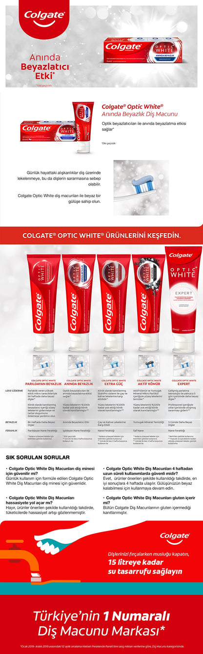 Colgate Optic White Instant Whiteness Whitening Toothpaste 20 ml