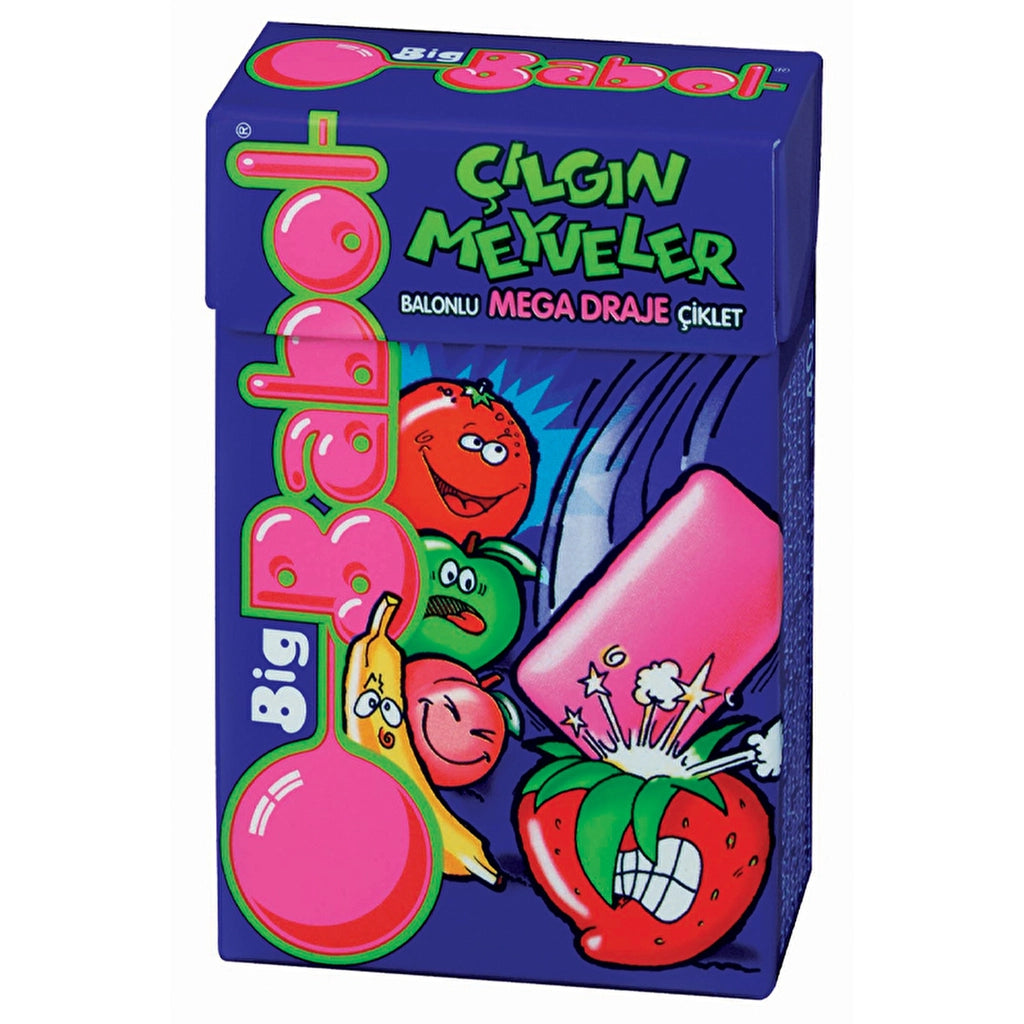 Big Babol Crazy Fruits Gum Mixed Fruit Flavored 36 gr