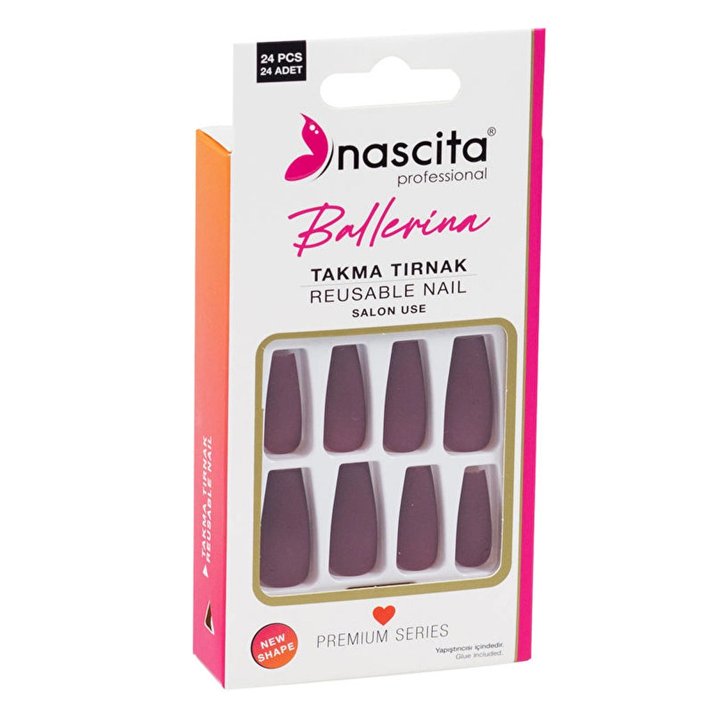 Nascita Colorful False Nails Ballerina 154 24 Pcs