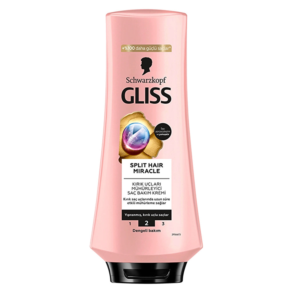 Gliss Split Hair Miracle Split End Sealing Conditioner - Ionic Complex and Grape Seed