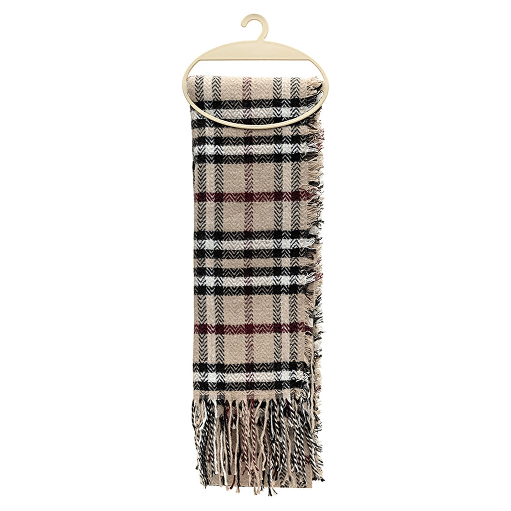 Eklips Claret Red Checkered Scarf