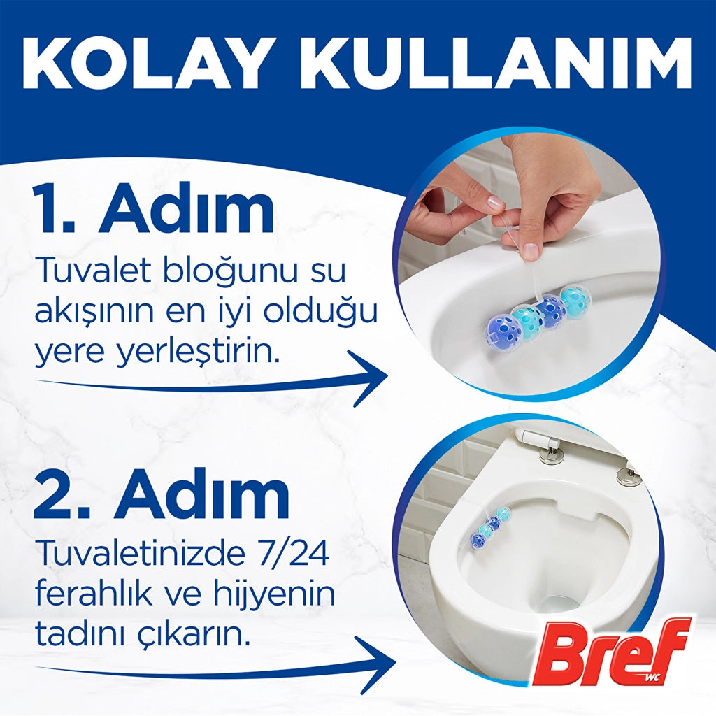 Bref WC Power Aktiv Duopack Solid Toilet Block Ocean