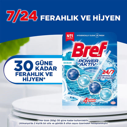 Bref WC Power Aktiv Duopack Solid Toilet Block Ocean