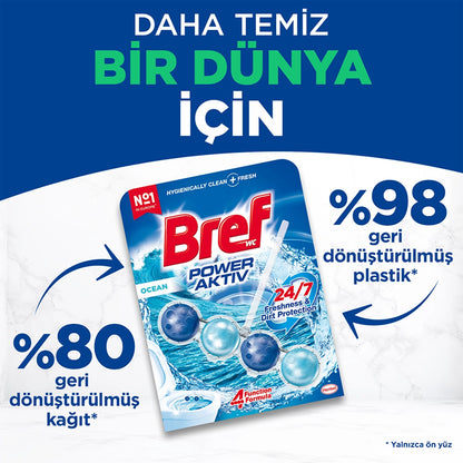 Bref WC Power Aktiv Duopack Solid Toilet Block Ocean