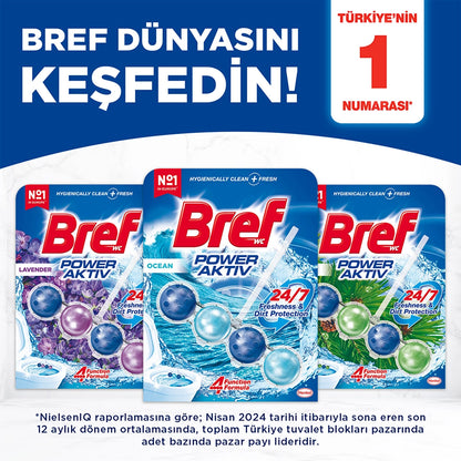 Bref WC Power Aktiv Duopack Solid Toilet Block Ocean