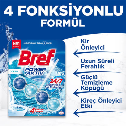 Bref WC Power Aktiv Duopack Solid Toilet Block Ocean