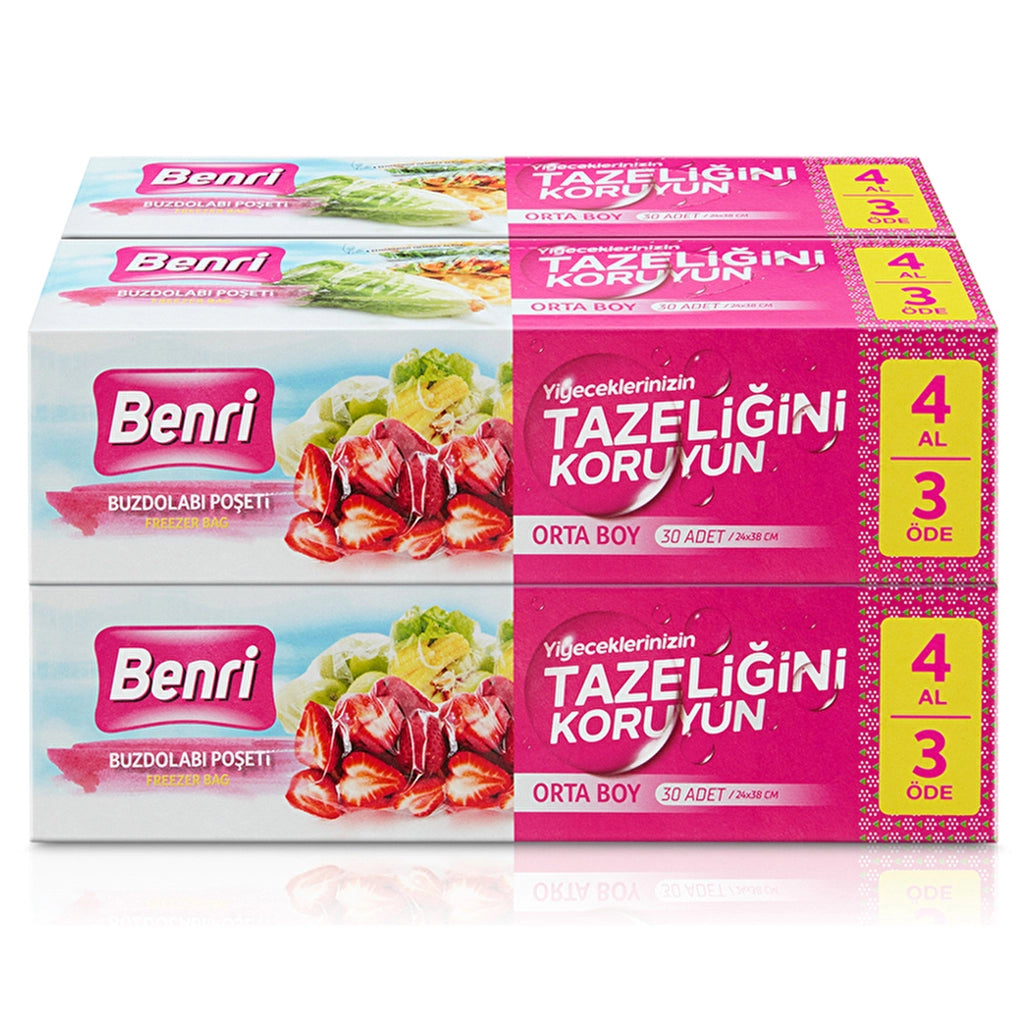 Benri Refrigerator Bag Medium Size 4 x 30 Pieces