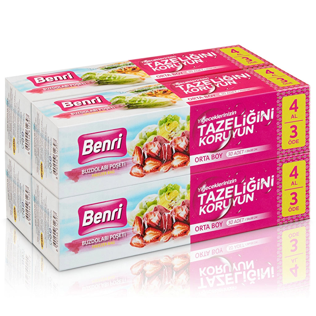 Benri Refrigerator Bag Medium Size 4 x 30 Pieces